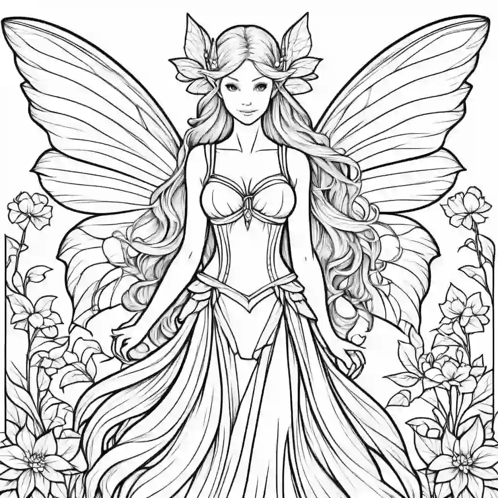 Magic Fairy coloring pages